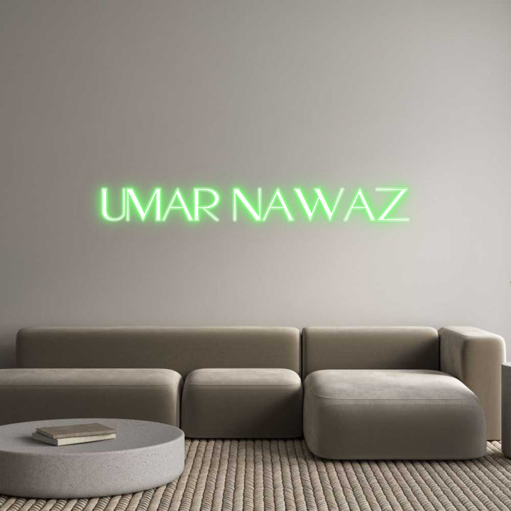 Customized Neon Sign: Umar Nawaz
