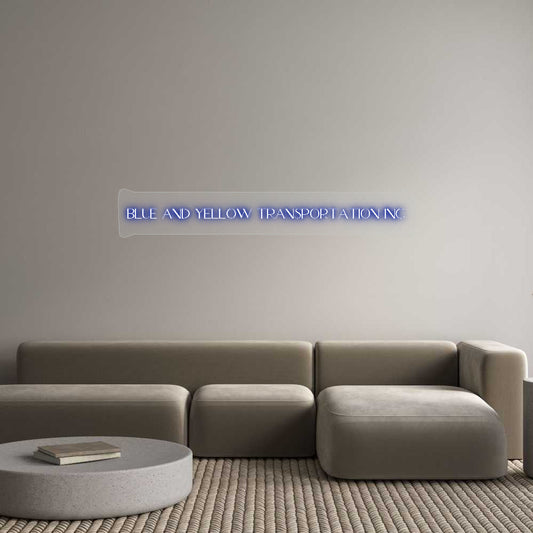 Customized Neon Sign: Blue and Yell...