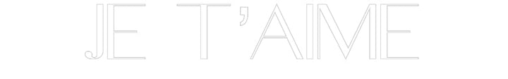 Customized Neon Sign: Je T’aime