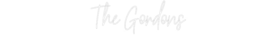 Customized Neon Sign: The Gordons