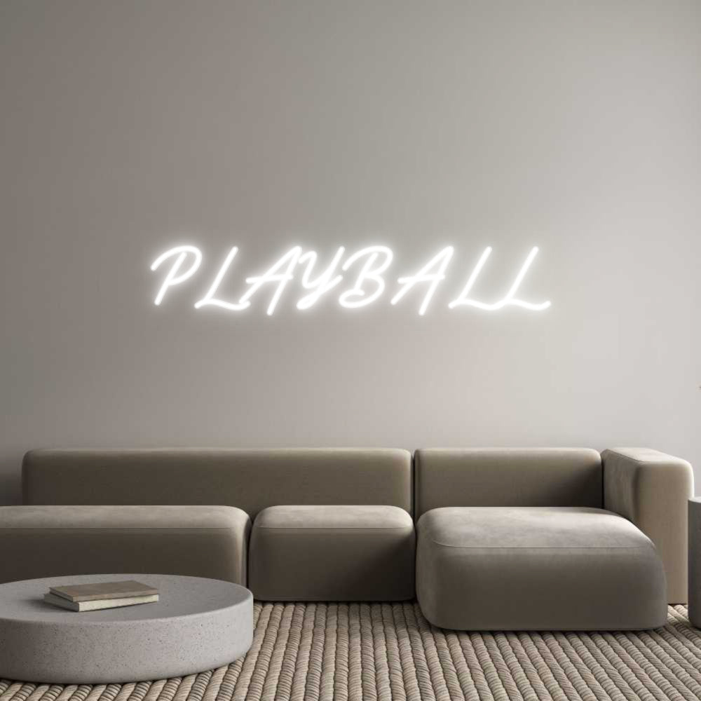 Customized Neon Sign: PLAYBALL
