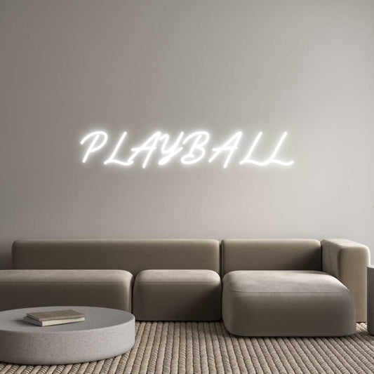 Customized Neon Sign: PLAYBALL