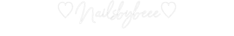 Customized Neon Sign: ♡Nailsbybeee♡