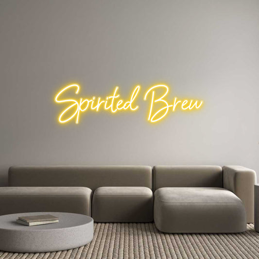 Customized Neon Sign: Spirited Brew