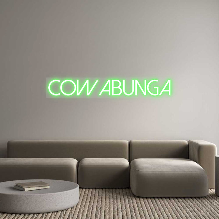 Customized Neon Sign: Cowabunga