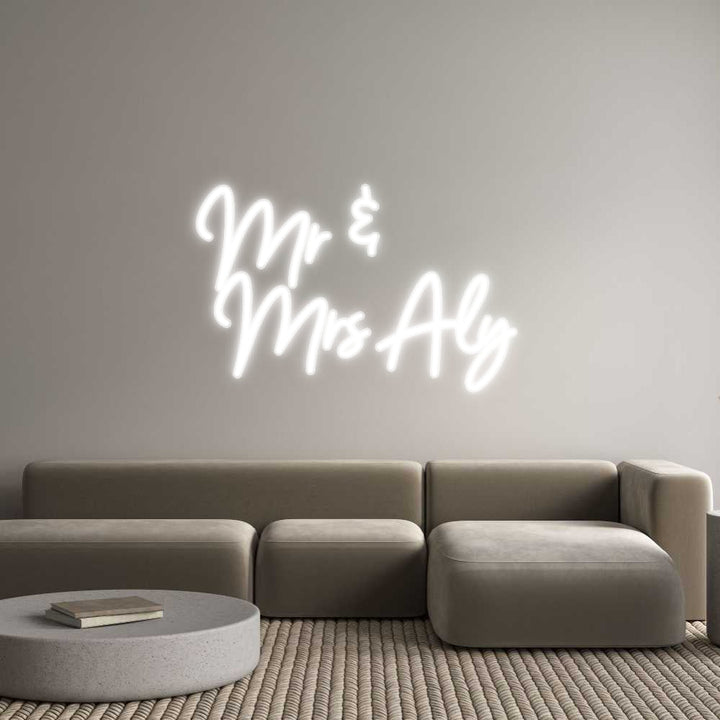 Customized Neon Sign: Mr &
 Mrs Aly