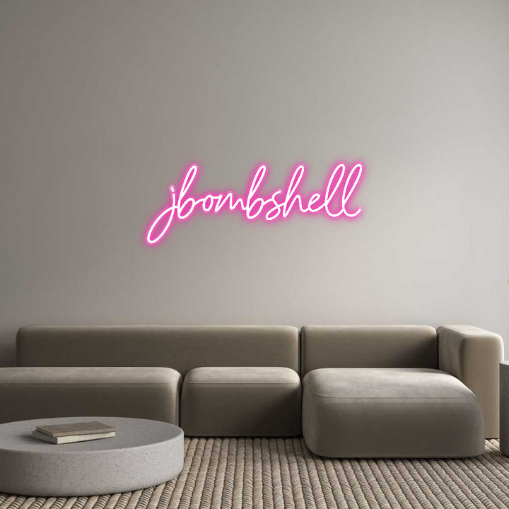 Customized Neon Sign: jbombshell
