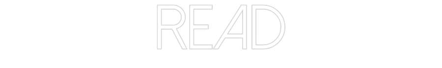 Customized Neon Sign: Read