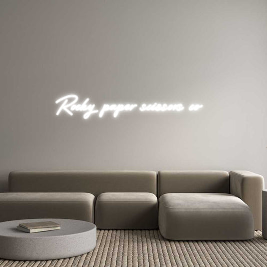 Customized Neon Sign: Rocky paper s...