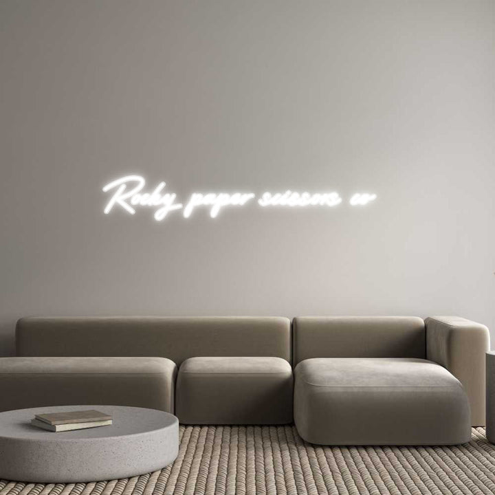 Customized Neon Sign: Rocky paper s...