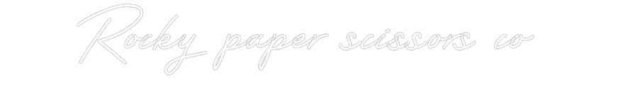 Customized Neon Sign: Rocky paper s...