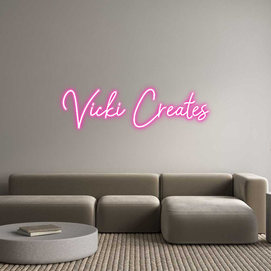 Customized Neon Sign: Vicki Creates