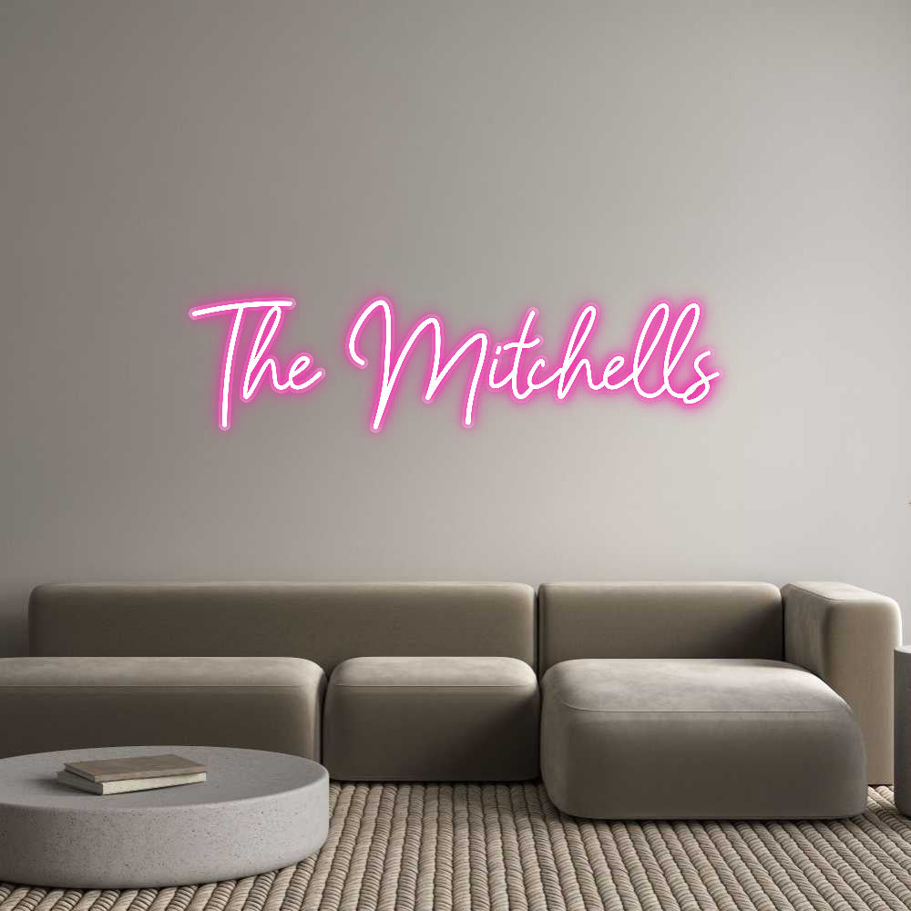Customized Neon Sign: The Mitchells