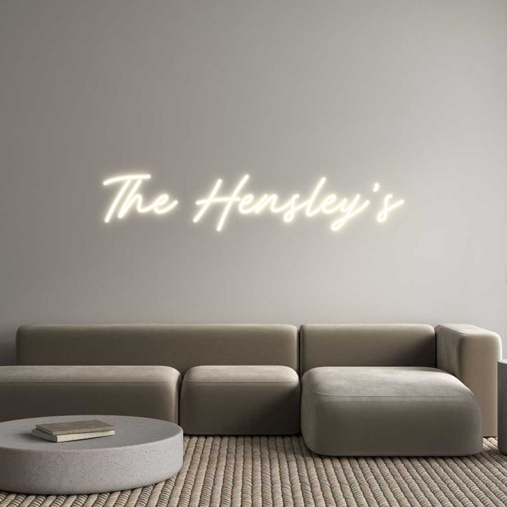Customized Neon Sign: The Hensley’s