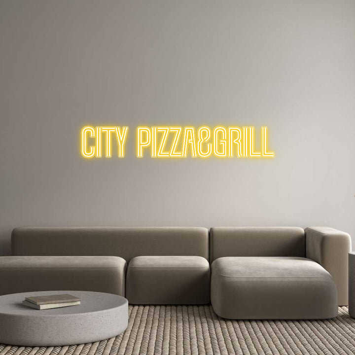 Customized Neon Sign: City Pizza&Gr...