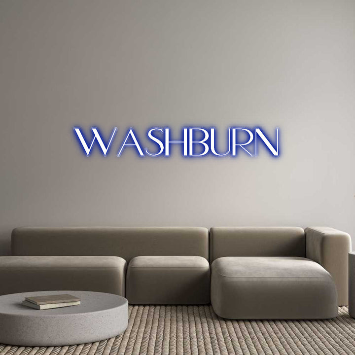 Customized Neon Sign: Washburn