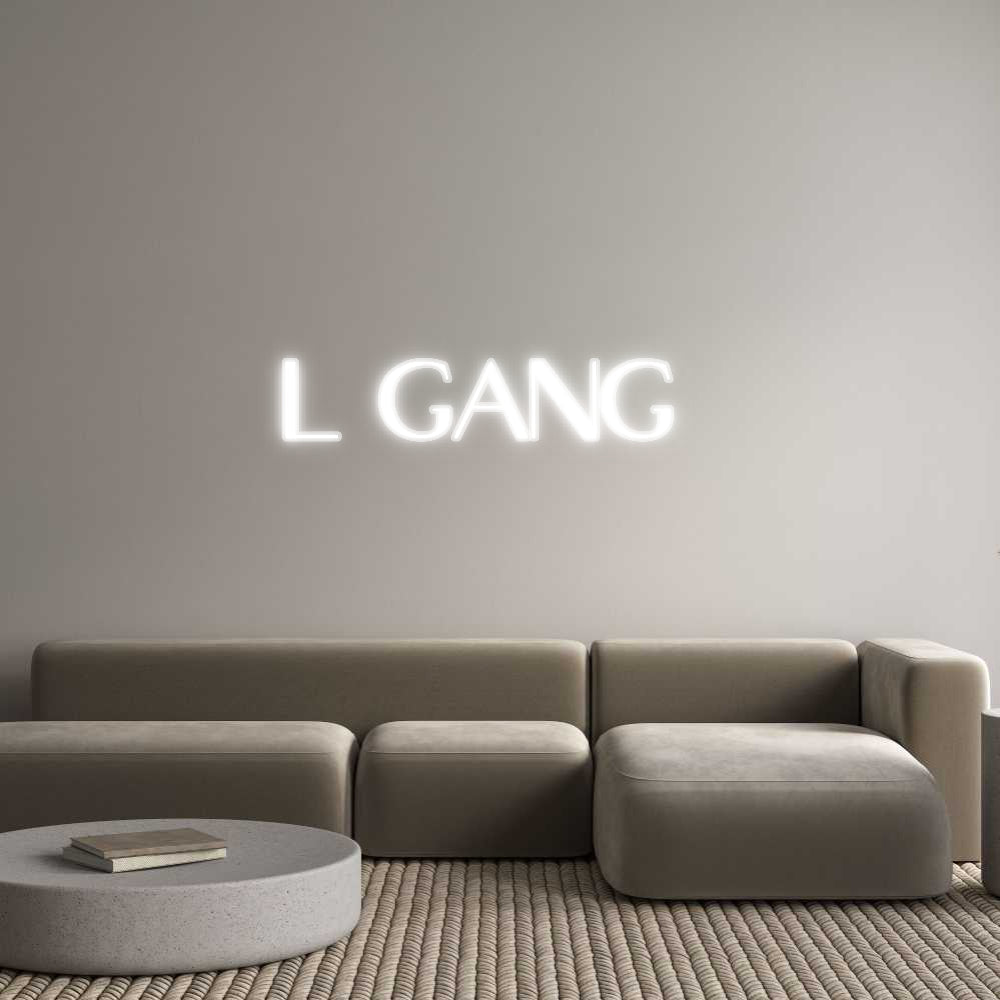 Customized Neon Sign: L Gang