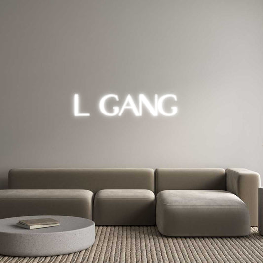Customized Neon Sign: L Gang