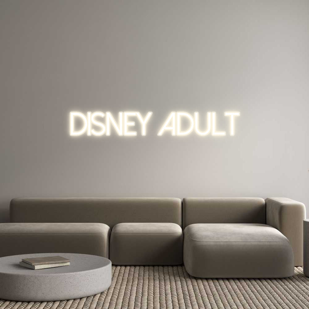 Customized Neon Sign: Disney adult