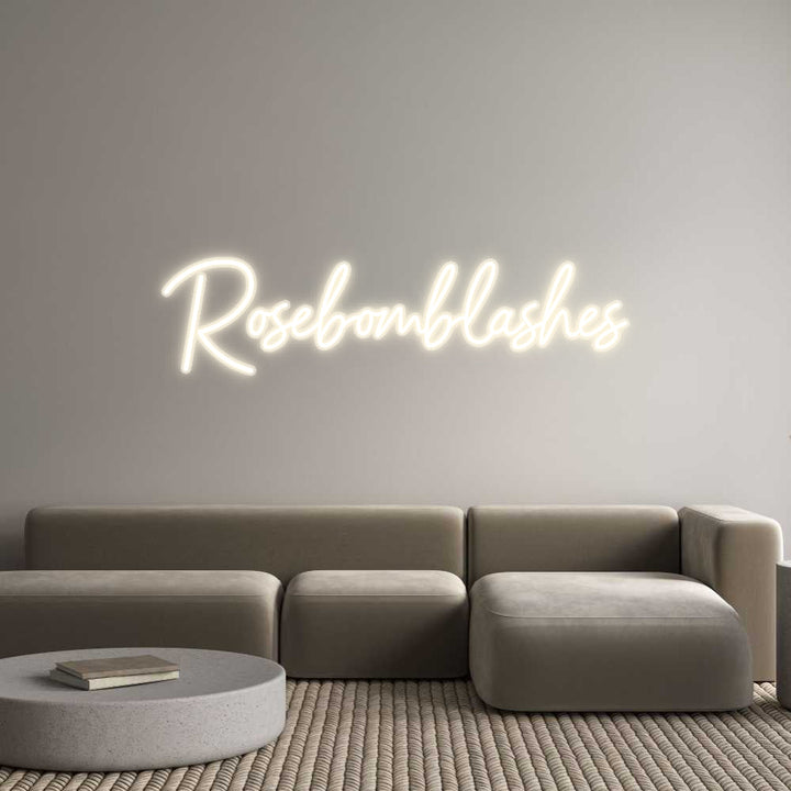 Customized Neon Sign: Rosebomblashes