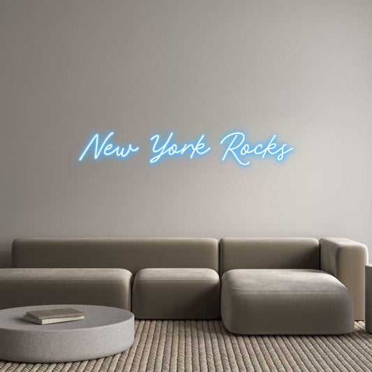 Customized Neon Sign: New York Rocks