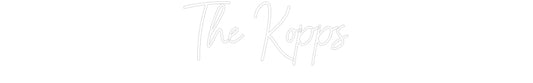 Customized Neon Sign: The Kopps