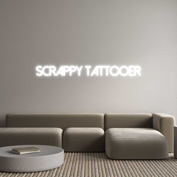 Customized Neon Sign: Scrappy Tatto...