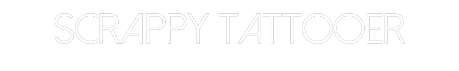 Customized Neon Sign: Scrappy Tatto...