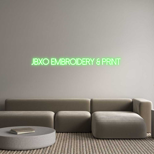 Customized Neon Sign: JBXO Embroide...