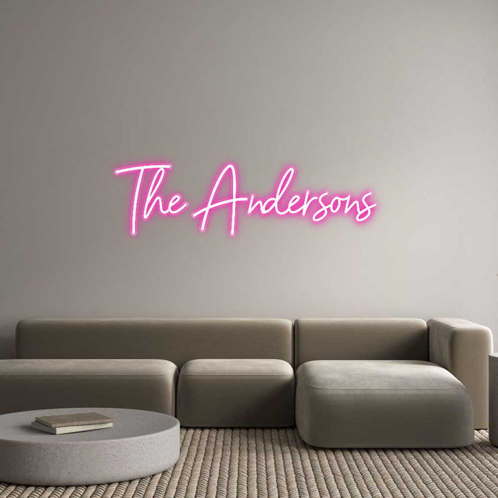 Customized Neon Sign: The Andersons