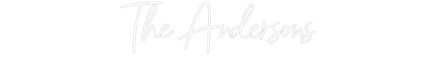Customized Neon Sign: The Andersons