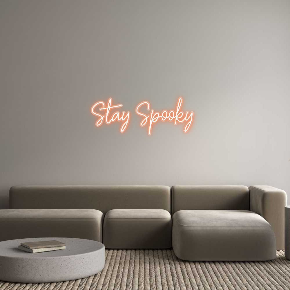 Customized Neon Sign: Stay Spooky