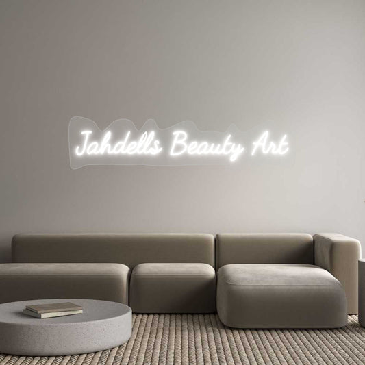 Customized Neon Sign: Jahdells Beau...