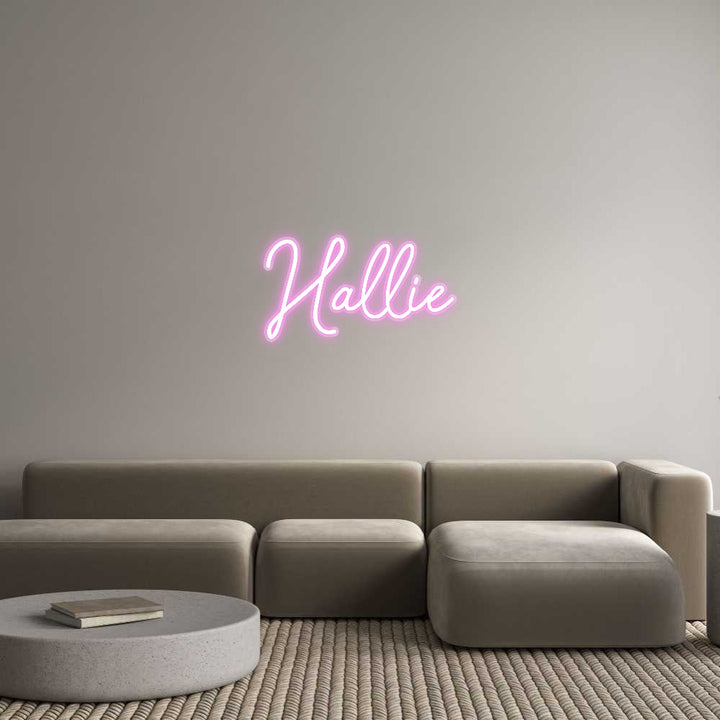 Customized Neon Sign: Hallie