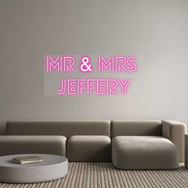 Customized Neon Sign: Mr & Mrs 
Je...