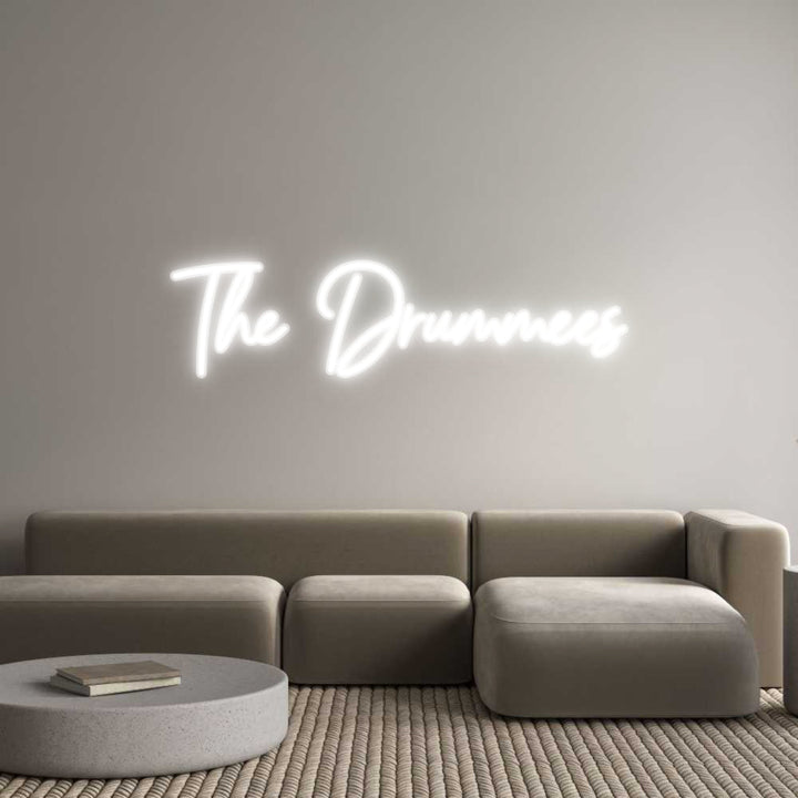 Customized Neon Sign: The Drummees