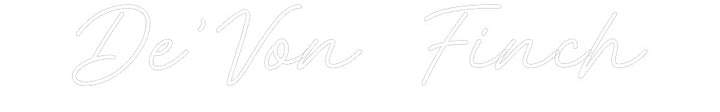 Customized Neon Sign: De’Von Finch