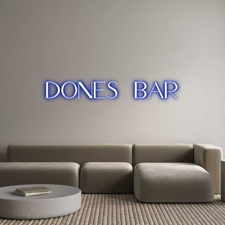 Customized Neon Sign: DONES BAR