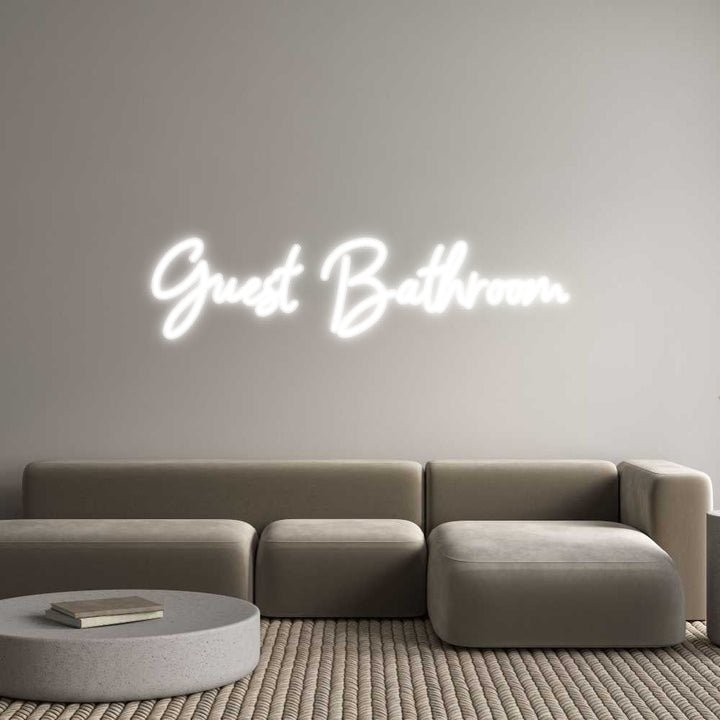 Customized Neon Sign: Guest Bathroom