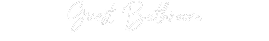 Customized Neon Sign: Guest Bathroom