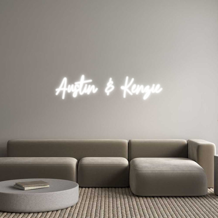 Customized Neon Sign: Austin & Kenzie