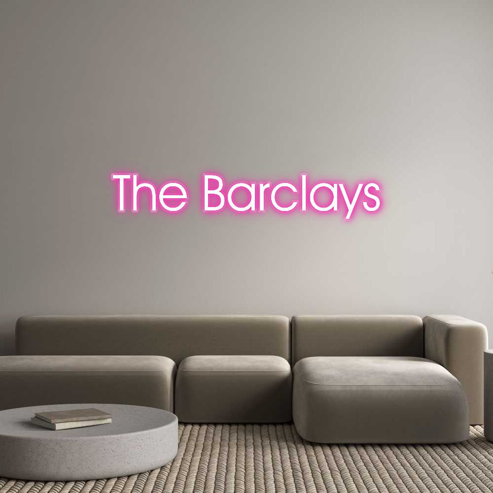 Customized Neon Sign: The Barclays