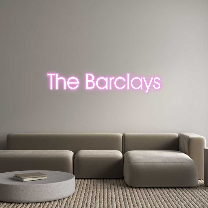 Customized Neon Sign: The Barclays