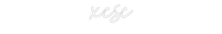 Customized Neon Sign: xcsc