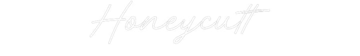 Customized Neon Sign: Honeycutt