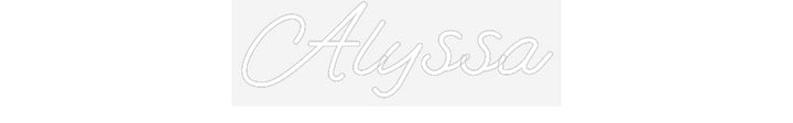 Customized Neon Sign: Alyssa