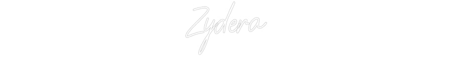 Customized Neon Sign: Zydera