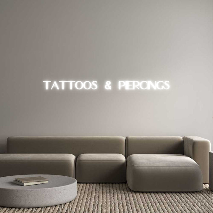 Customized Neon Sign: Tattoos & Pie...
