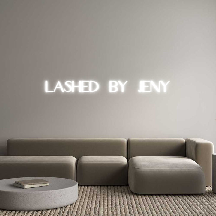 Customized Neon Sign: LASHED BY JENY