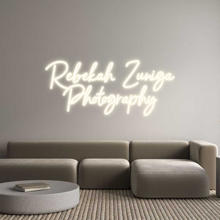 Customized Neon Sign: Rebekah Zunig...